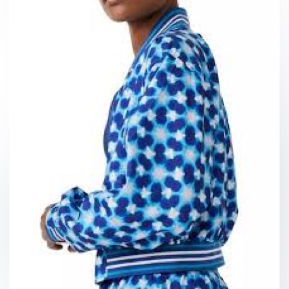 NWT - FP Movement, Women's Top Seed Printed Tennis Jacket, Blue/White 💙Adorable - Picture 8 of 10
